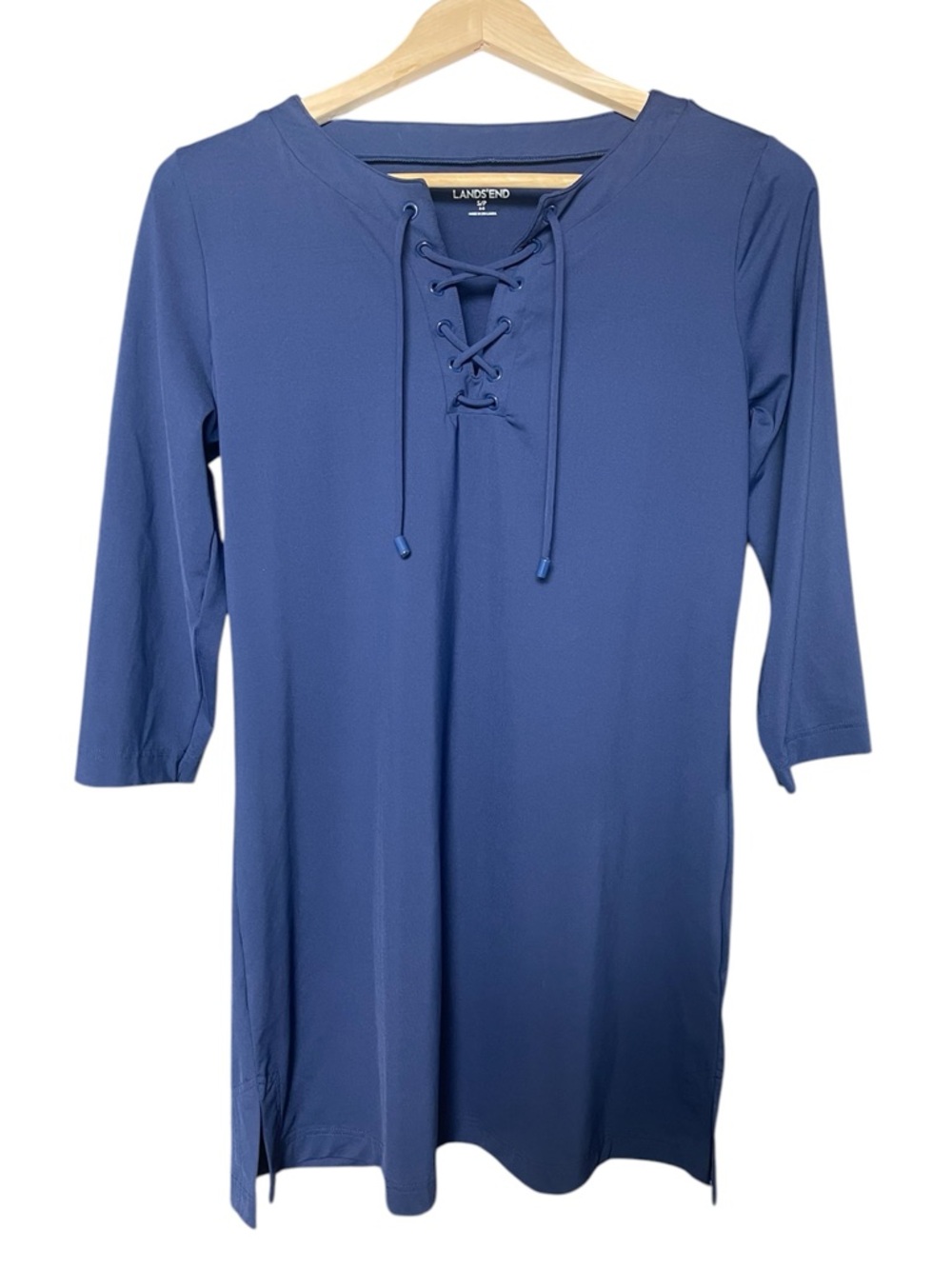 Lands End 3/4 sleeve lace up dress coverup